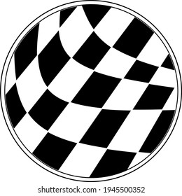 Vector circle background with race flag motif