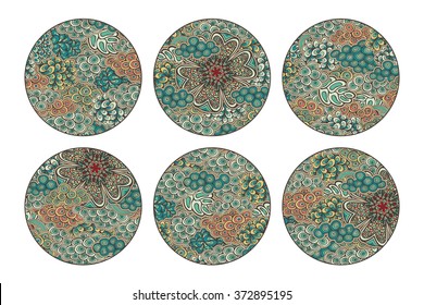 Vector circle backgrounds, color version