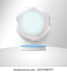 Vector of circle banner. Simple banner. Futuristic banner.