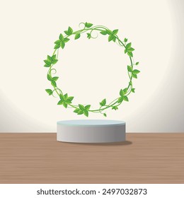Vector of circle banner. Simple banner. Nature banner.