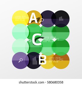 Vector circle banner. Vector template background for workflow layout, diagram, number options or web design