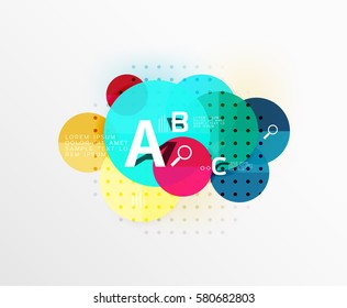 Vector circle banner. Vector template background for workflow layout, diagram, number options or web design