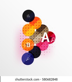 Vector circle banner. Vector template background for workflow layout, diagram, number options or web design