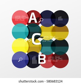 Vector circle banner. Vector template background for workflow layout, diagram, number options or web design