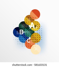 Vector circle banner. Vector template background for workflow layout, diagram, number options or web design