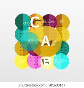 Vector circle banner. Vector template background for workflow layout, diagram, number options or web design