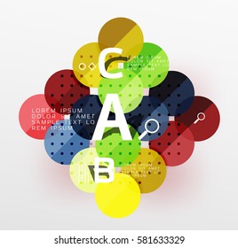 Vector circle banner. Vector template background for workflow layout, diagram, number options or web design