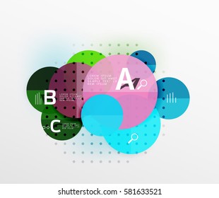 Vector circle banner. Vector template background for workflow layout, diagram, number options or web design