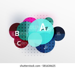 Vector circle banner. Vector template background for workflow layout, diagram, number options or web design