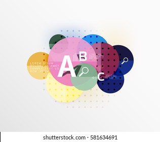 Vector circle banner. Vector template background for workflow layout, diagram, number options or web design