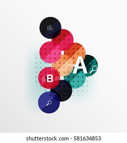 Vector circle banner. Vector template background for workflow layout, diagram, number options or web design