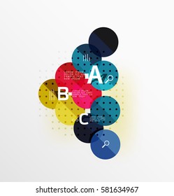 Vector circle banner. Vector template background for workflow layout, diagram, number options or web design