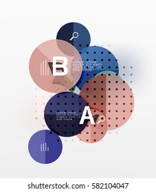 Vector circle banner. Vector template background for workflow layout, diagram, number options or web design