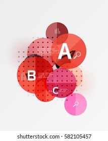 Vector circle banner. Vector template background for workflow layout, diagram, number options or web design