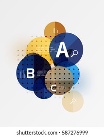 Vector circle banner. Vector template background for workflow layout, diagram, number options or web design