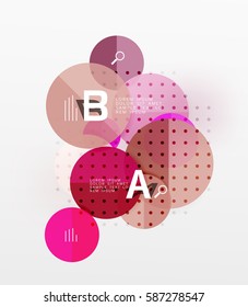 Vector circle banner. Vector template background for workflow layout, diagram, number options or web design