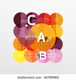 Vector circle banner. Vector template background for workflow layout, diagram, number options or web design