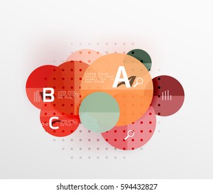 Vektorkreisbanner. Vektorvorlagenhintergrund für das Workflowlayout, -diagramm, -nummeroptionen oder Webdesign