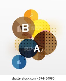 Vector circle banner. Vector template background for workflow layout, diagram, number options or web design