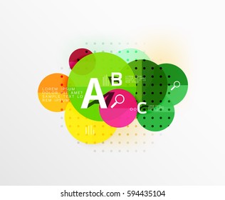 Vector circle banner. Vector template background for workflow layout, diagram, number options or web design