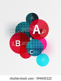 Vector circle banner. Vector template background for workflow layout, diagram, number options or web design