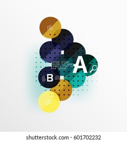 Banner do círculo vetorial. Plano de fundo de modelo de vetor para layout de fluxo de trabalho, diagrama, opções de número ou design da Web