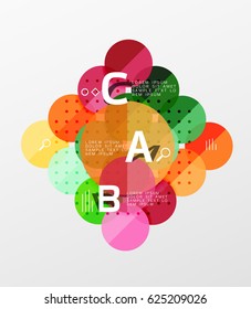 Vektorkreisbanner. Vorlagenhintergrund für das Workflow-Layout, Diagramm, Zahlenoptionen oder Webdesign