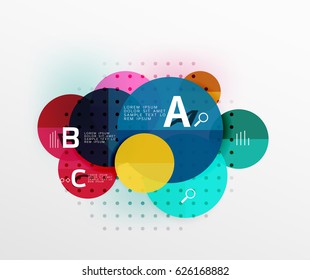 Vector circle banner. Vector template background for workflow layout, diagram, number options or web design