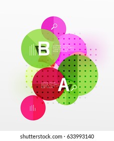 Vector circle banner. Vector template background for workflow layout, diagram, number options or web design