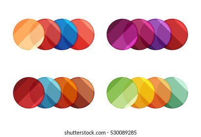 Vector circle banners. Illustration of abstract geometric template for option infographics, business diagram or presentation, graphic website, navigation infographic