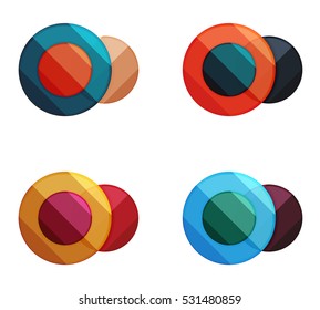 Vector circle banners. Illustration of abstract geometric template for option infographics, business diagram or presentation, graphic website, navigation infographic