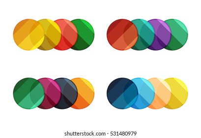 Vector circle banners. Illustration of abstract geometric template for option infographics, business diagram or presentation, graphic website, navigation infographic