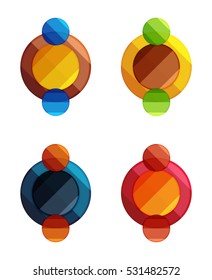 Vector circle banners. Illustration of abstract geometric template for option infographics, business diagram or presentation, graphic website, navigation infographic