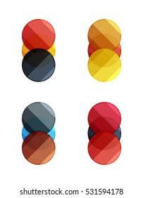 Vector circle banners. Illustration of abstract geometric template for option infographics, business diagram or presentation, graphic website, navigation infographic