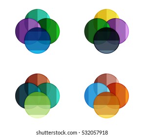 Vector circle banners. Illustration of abstract geometric template for option infographics, business diagram or presentation, graphic website, navigation infographic