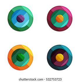 Vector circle banners. Illustration of abstract geometric template for option infographics, business diagram or presentation, graphic website, navigation infographic