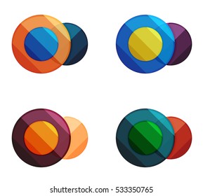 Vector circle banners. Illustration of abstract geometric template for option infographics, business diagram or presentation, graphic website, navigation infographic