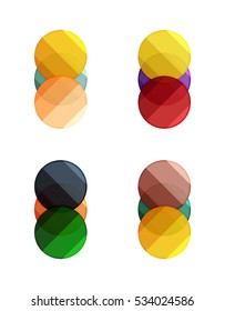 Vector circle banners. Illustration of abstract geometric template for option infographics, business diagram or presentation, graphic website, navigation infographic