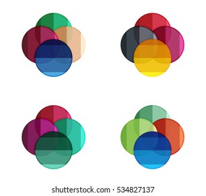 Vector circle banners. Illustration of abstract geometric template for option infographics, business diagram or presentation, graphic website, navigation infographic