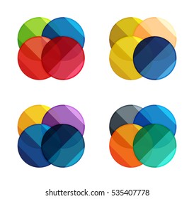 Vector circle banners. Illustration of abstract geometric template for option infographics, business diagram or presentation, graphic website, navigation infographic