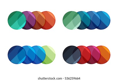 Vector circle banners. Illustration of abstract geometric template for option infographics, business diagram or presentation, graphic website, navigation infographic