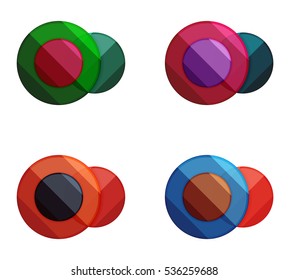 Vector circle banners. Illustration of abstract geometric template for option infographics, business diagram or presentation, graphic website, navigation infographic