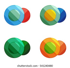 Vector circle banners. Illustration of abstract geometric template for option infographics, business diagram or presentation, graphic website, navigation infographic