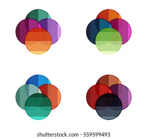 Vector circle banners. Illustration of abstract geometric template for option infographics, business diagram or presentation, graphic website, navigation infographic