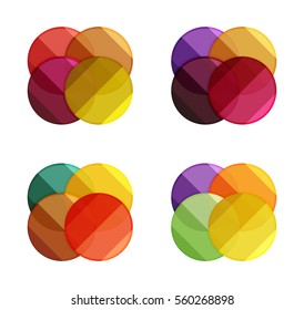 Vector circle banners. Illustration of abstract geometric template for option infographics, business diagram or presentation, graphic website, navigation infographic