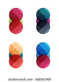 Vector circle banners. Illustration of abstract geometric template for option infographics, business diagram or presentation, graphic website, navigation infographic