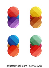 Vector circle banners. Illustration of abstract geometric template for option infographics, business diagram or presentation, graphic website, navigation infographic