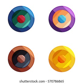 Vektorkreisbanner. Illustration abstrakter geometrischer Vorlagen für Optionsinfografien, Geschäftsdiagramme oder -präsentationen, grafische Website, Navigationsdaten