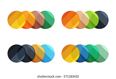 Vector circle banners. Illustration of abstract geometric template for option infographics, business diagram or presentation, graphic website, navigation infographic