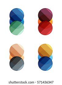 Vector circle banners. Illustration of abstract geometric template for option infographics, business diagram or presentation, graphic website, navigation infographic